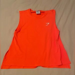 Bright orange Gymshark tank size XS